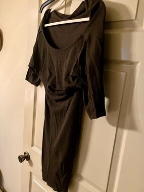 Ella Moss Dark Brown Scoop Neck Dress